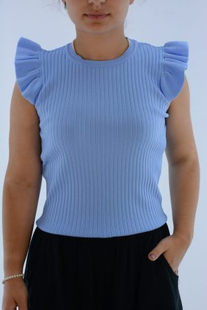 Sleeveless knitted blouse code 2103