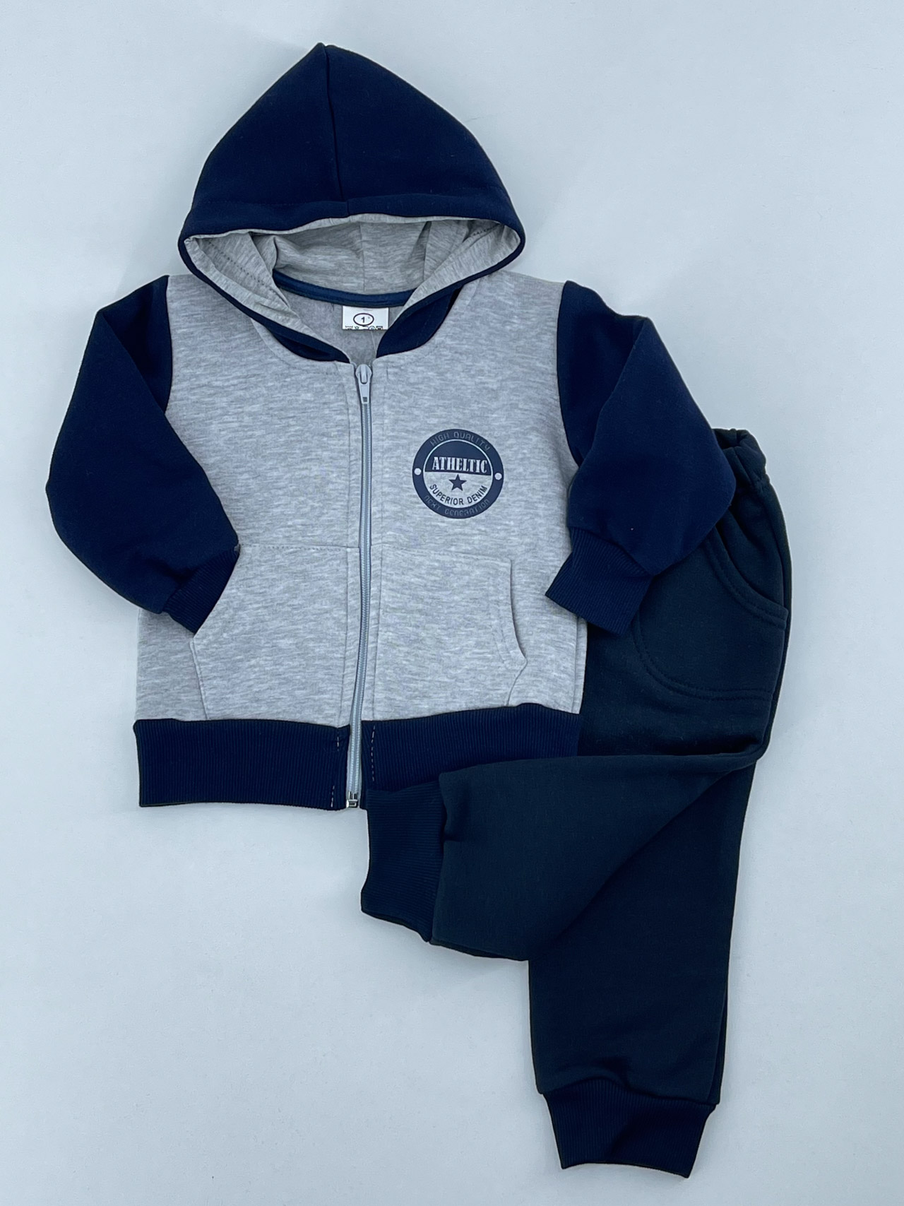 Set of overalls with cardigan winter boy code D103