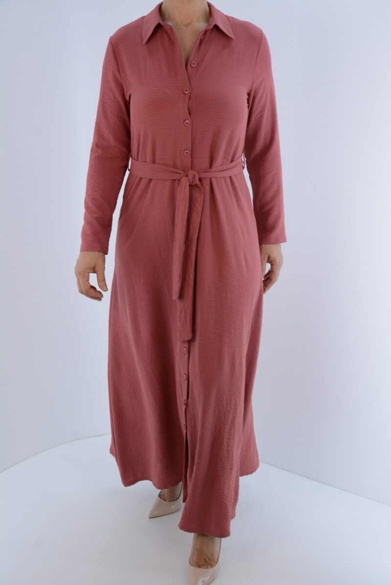 Φόρεμα σεμιζιέ τσαλακωτό κωδ. 0212-20000 μπροστινή όψη