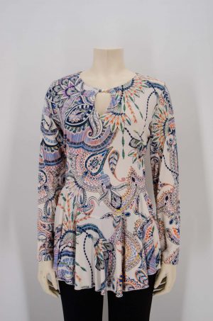 Printed blouse asymmetrical code 21108