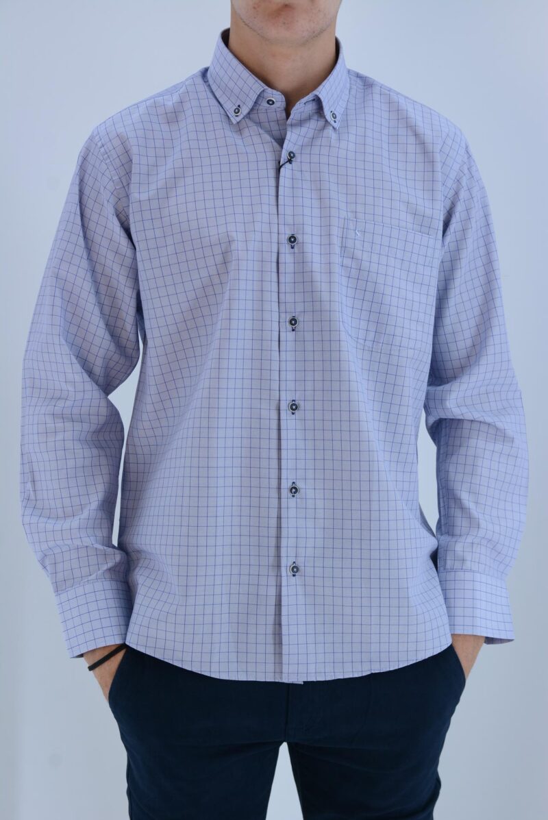 Plaid shirt male code 2115 front side