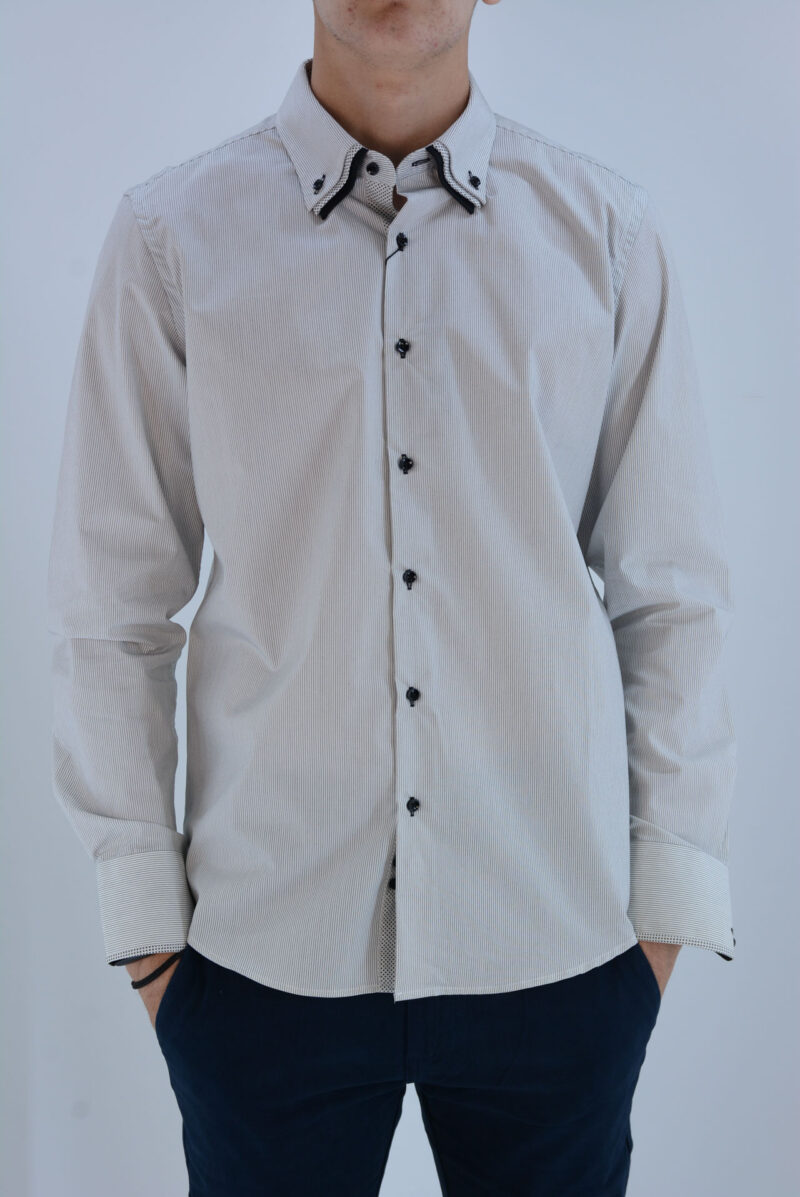 Shirt male striped code 6755 front view