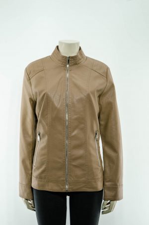 Short leatherette jacket code 7961 front view