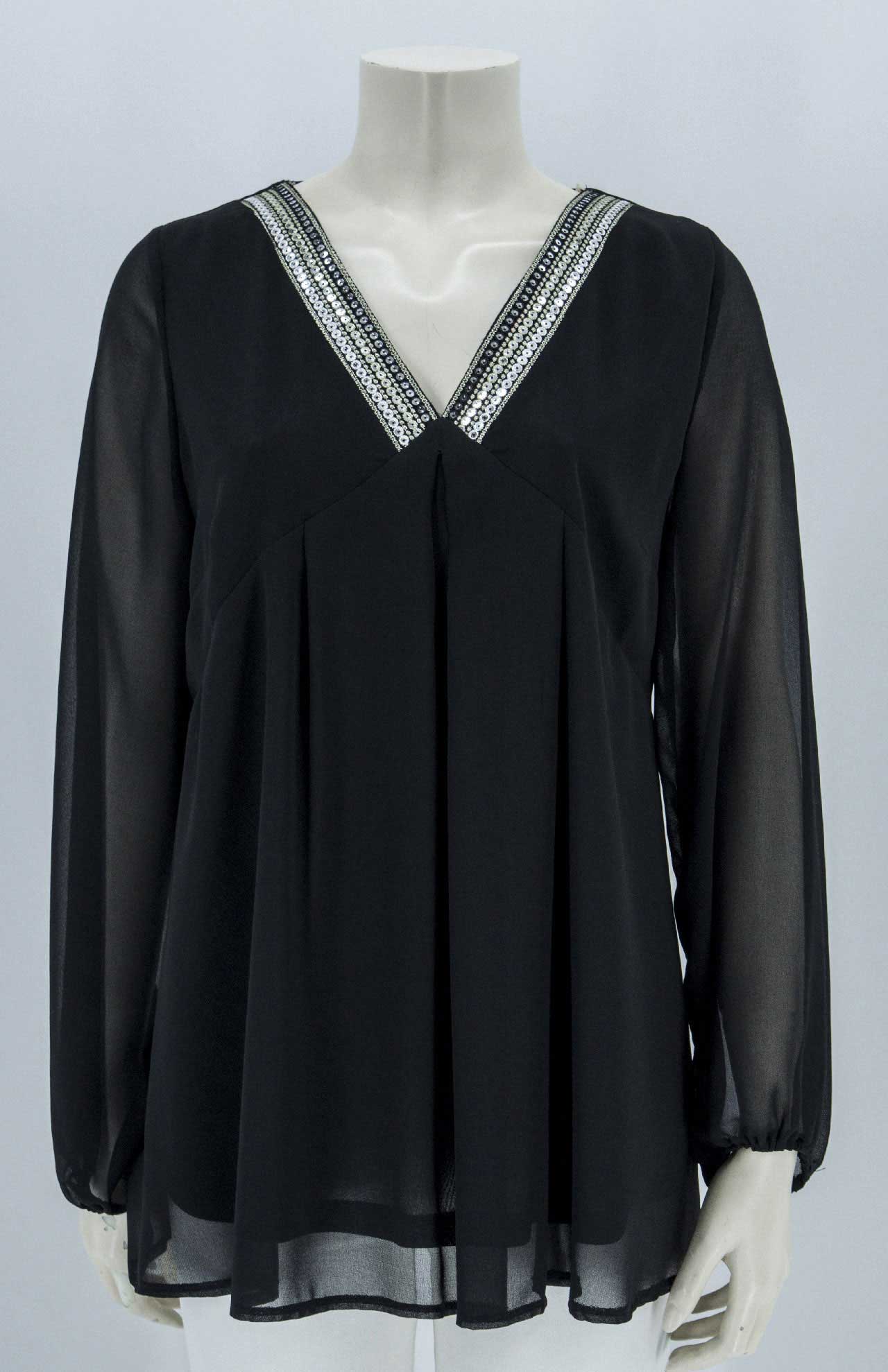 Blouse with V braid code 1848 black