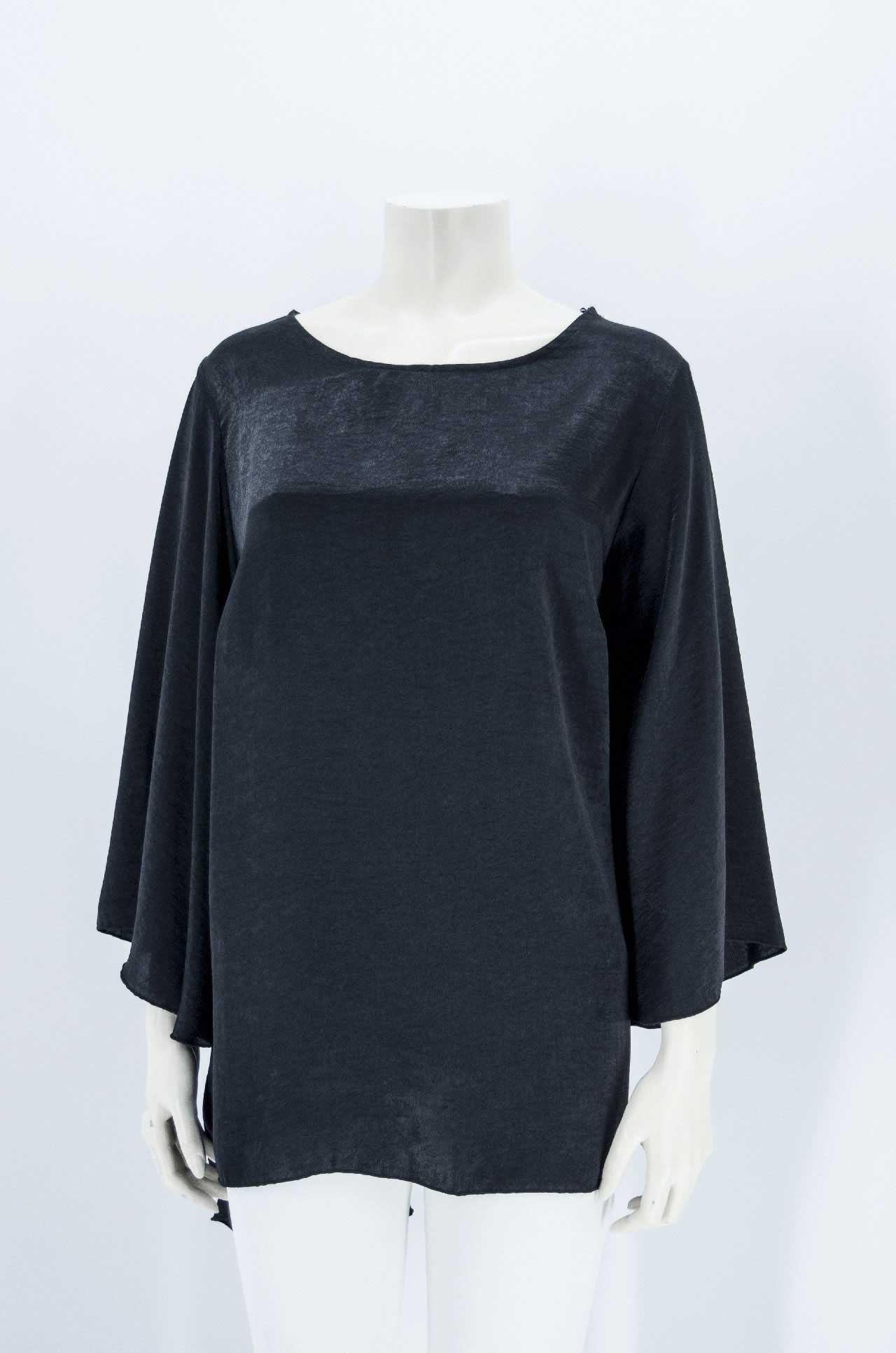 Satin blouse with necklace code 38041.0.3555 black