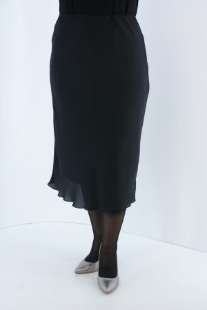 Polka-dot georgette skirt code F9085REG-1