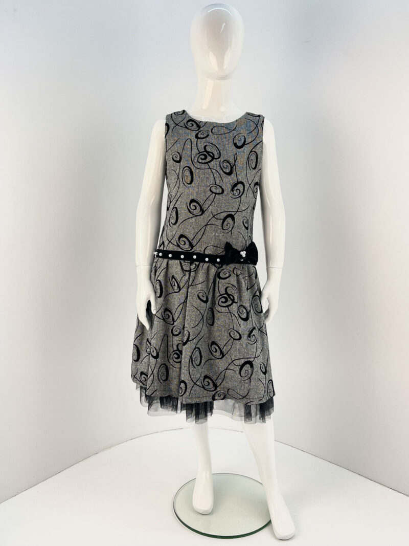 Φόρεμα με μοτίβο αμάνικο χειμερινό κωδ. 13826285 μπροστινή όψη
