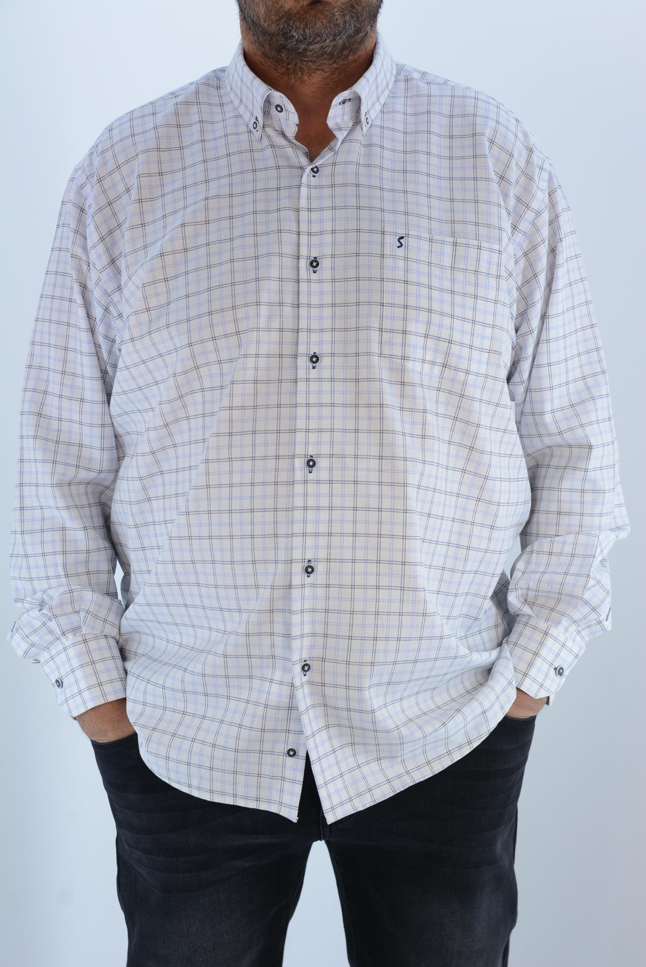 Shirt male checkered code A2117