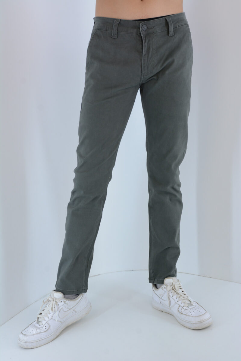 Fabric chino trousers code DS128-3 front view