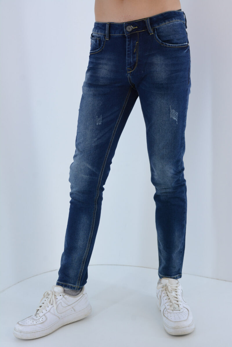 Παντελόνι τζιν ανδρικό με φθορές κωδ. DS626 μπροστινή όψη