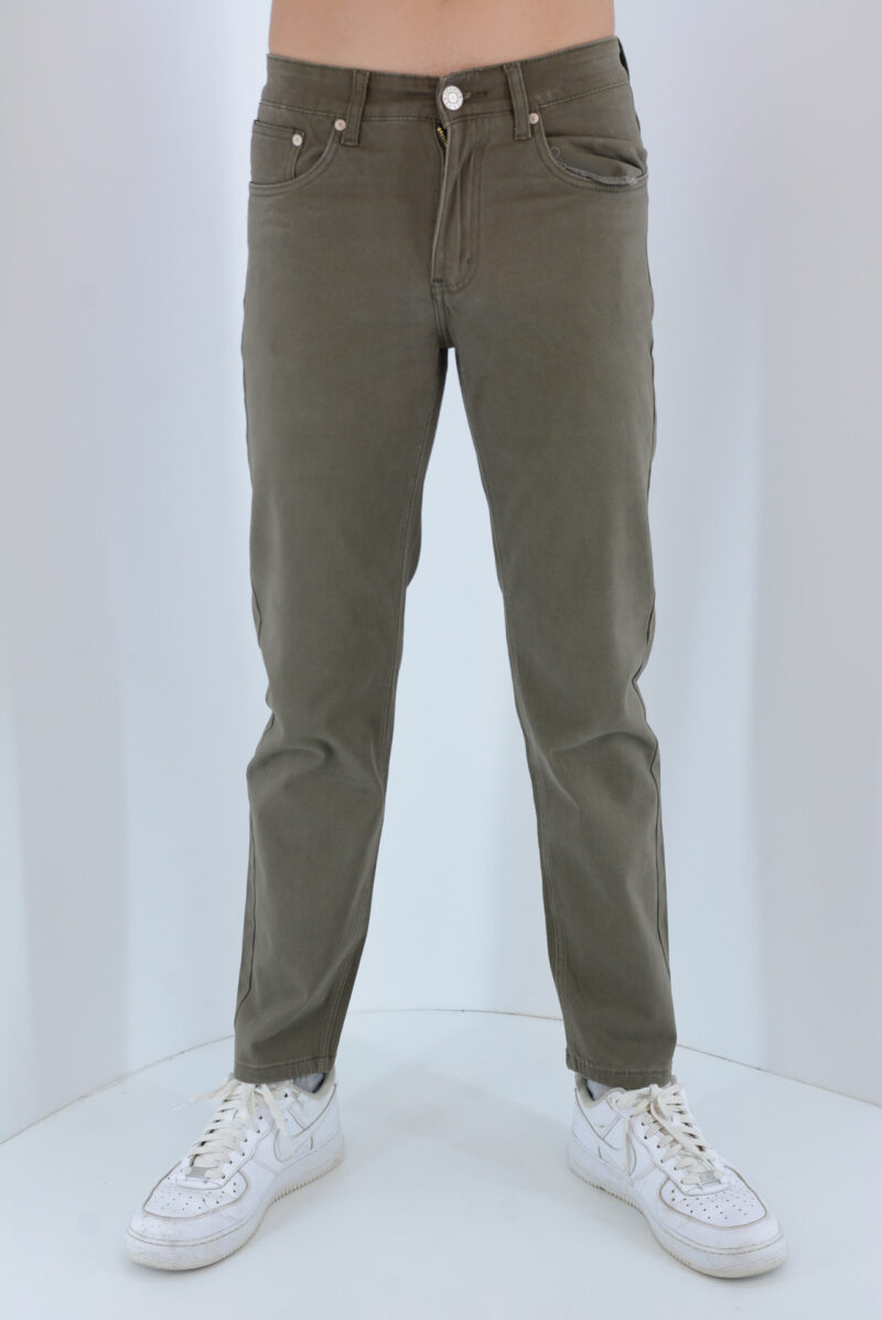 Pants male five-pocket trousers code H203 army front view