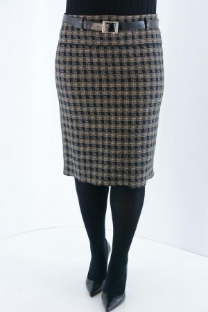 Plaid skirt with belt code 471021