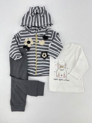 Girl's triplet with cardigan code 90182