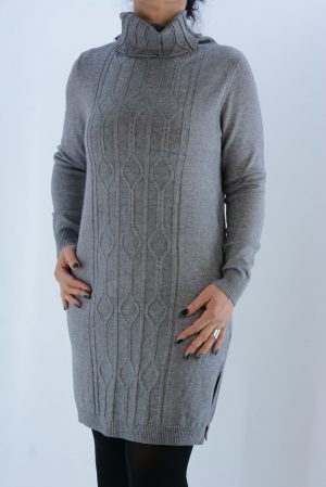 Knitted turtleneck dress code H9081