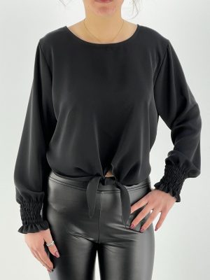 Satin cropped blouse code 5409