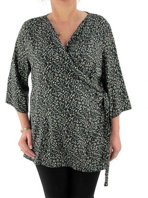Printed blouse in crochet code MB33460