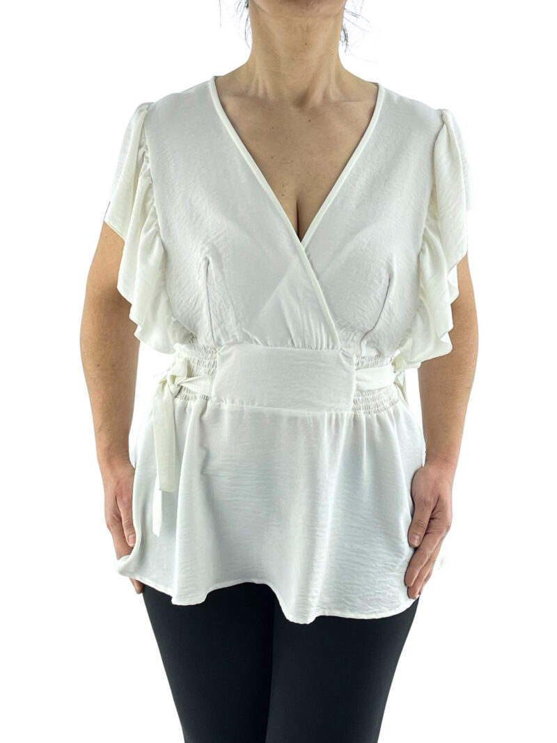 Women's cropped blouse code 03763 front side