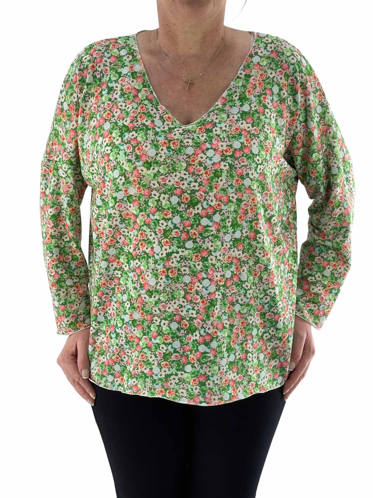 Blouse women's floral blouse code 17061