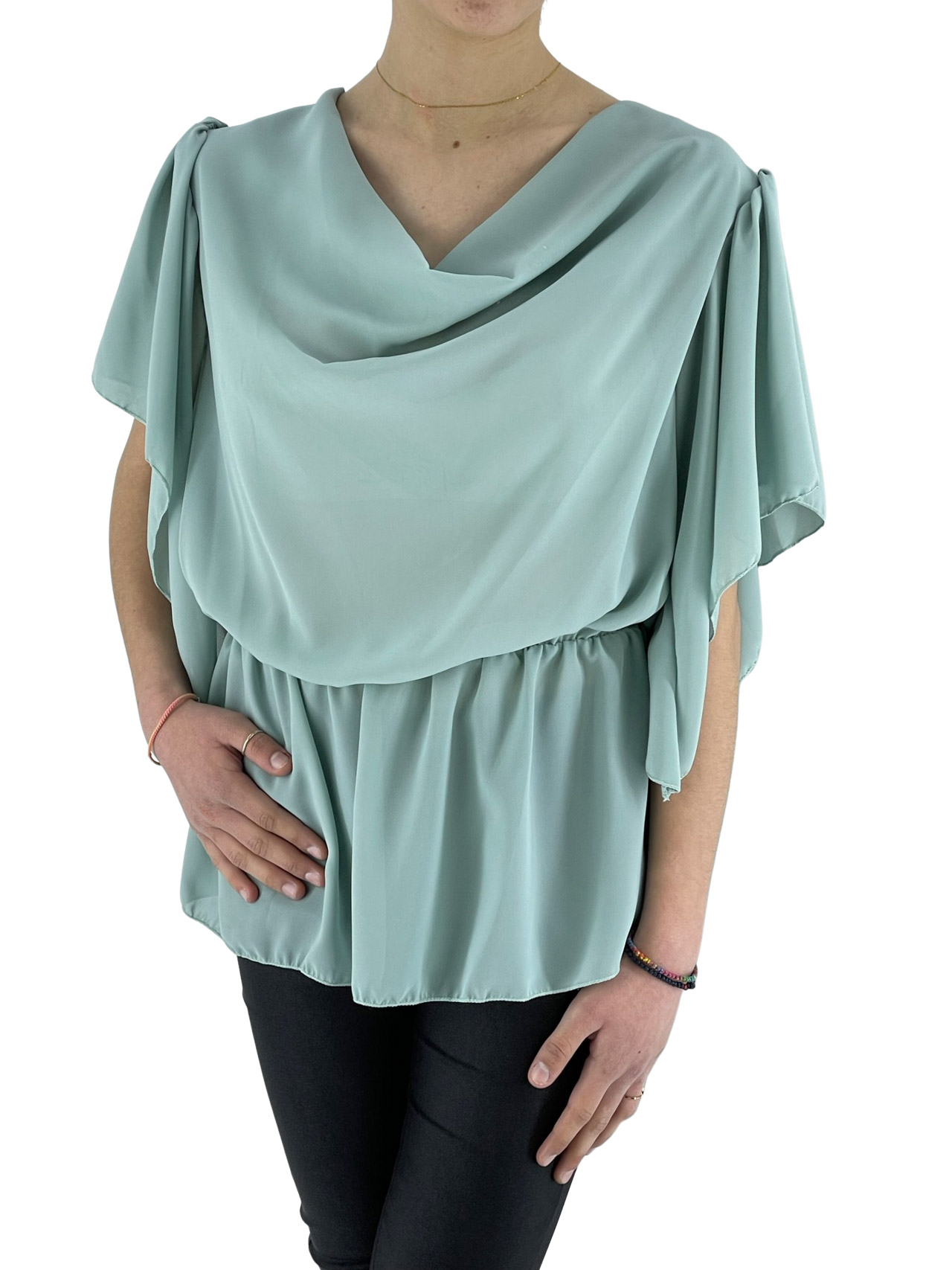 Blouse with transparency code 20239