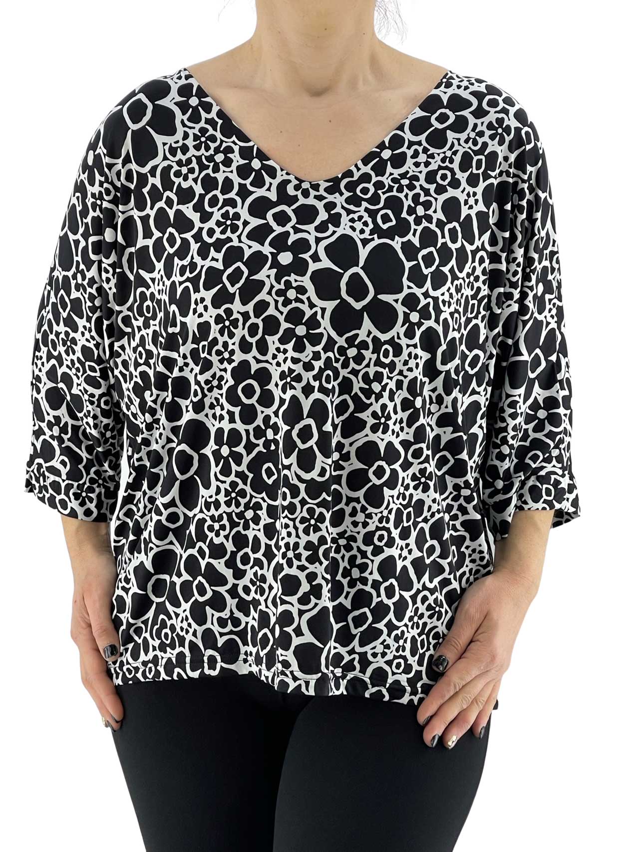 Blouse women's black and white code 517896