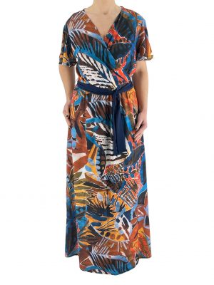 Maxi dress with gold braid code 9399