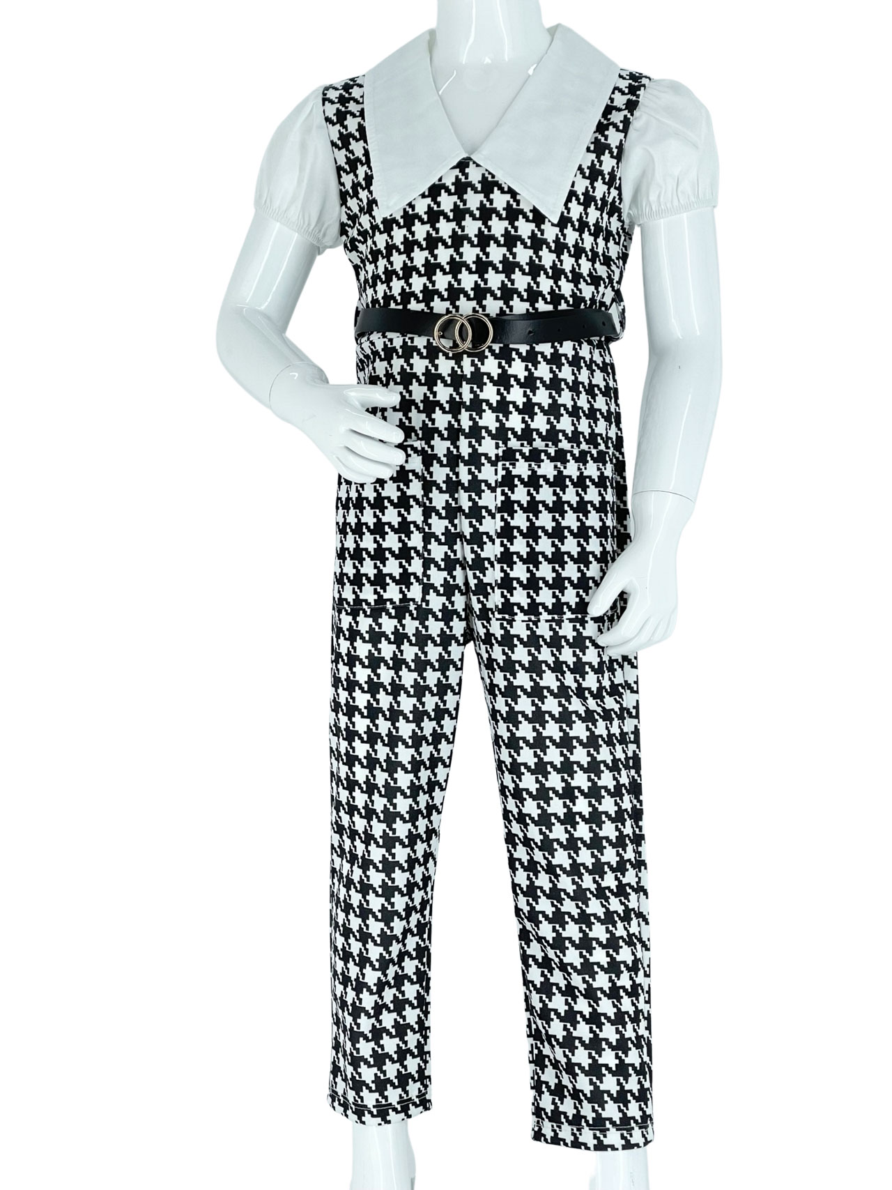 Girl's jumpsuit black and white code 50126