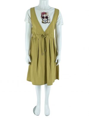 Φόρεμα κορίτσι αμάνικο με γιακά κωδ. Q5025