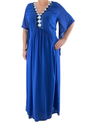 Maxi dress with V necklace code 8795