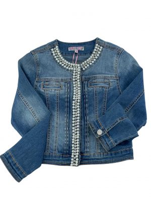 Denim jacket with pearls code A005