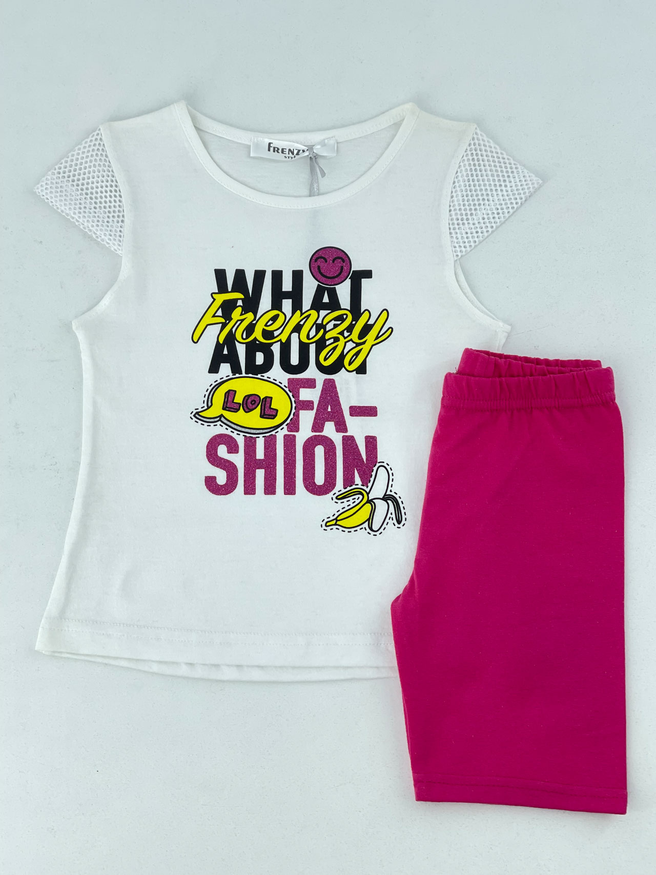 Girl's blouse and leggings set code F62915154 front view