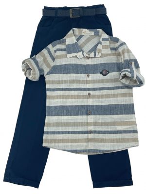 Boy's polo shirt-shorts set fabric code 1751