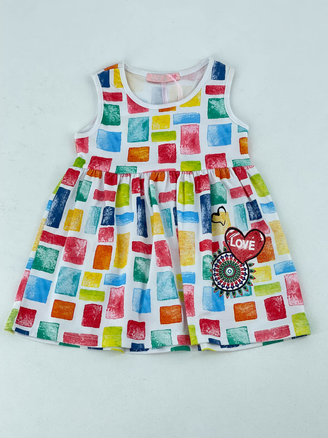 Colorful sleeveless baby dress code MT845