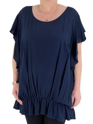 Women's blouse with ruffles on the V code MB33396