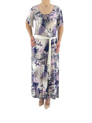 Φόρεμα γυναικείο πολύχρωμο πλισέ κωδ. 81090