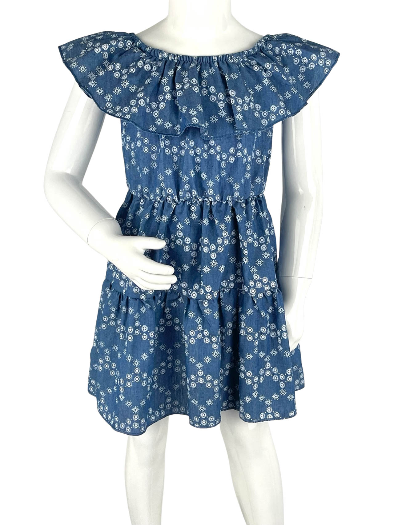 Girl's jeans dress with ruffles code 9760