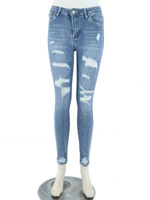 Παντελόνι τζιν γυναικείο με φθορές κωδ. M7043