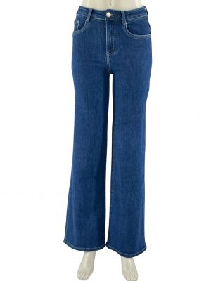 Παντελόνα τζιν γυναικεία με δερμάτινη ζώνη κωδ. D1505