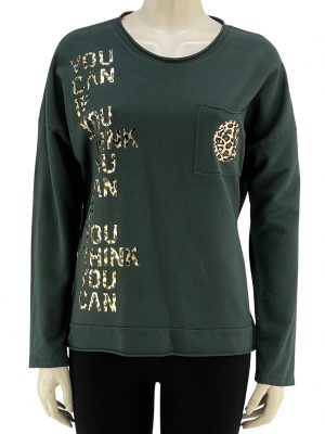 Sweatshirt blouse with nougat code 20185