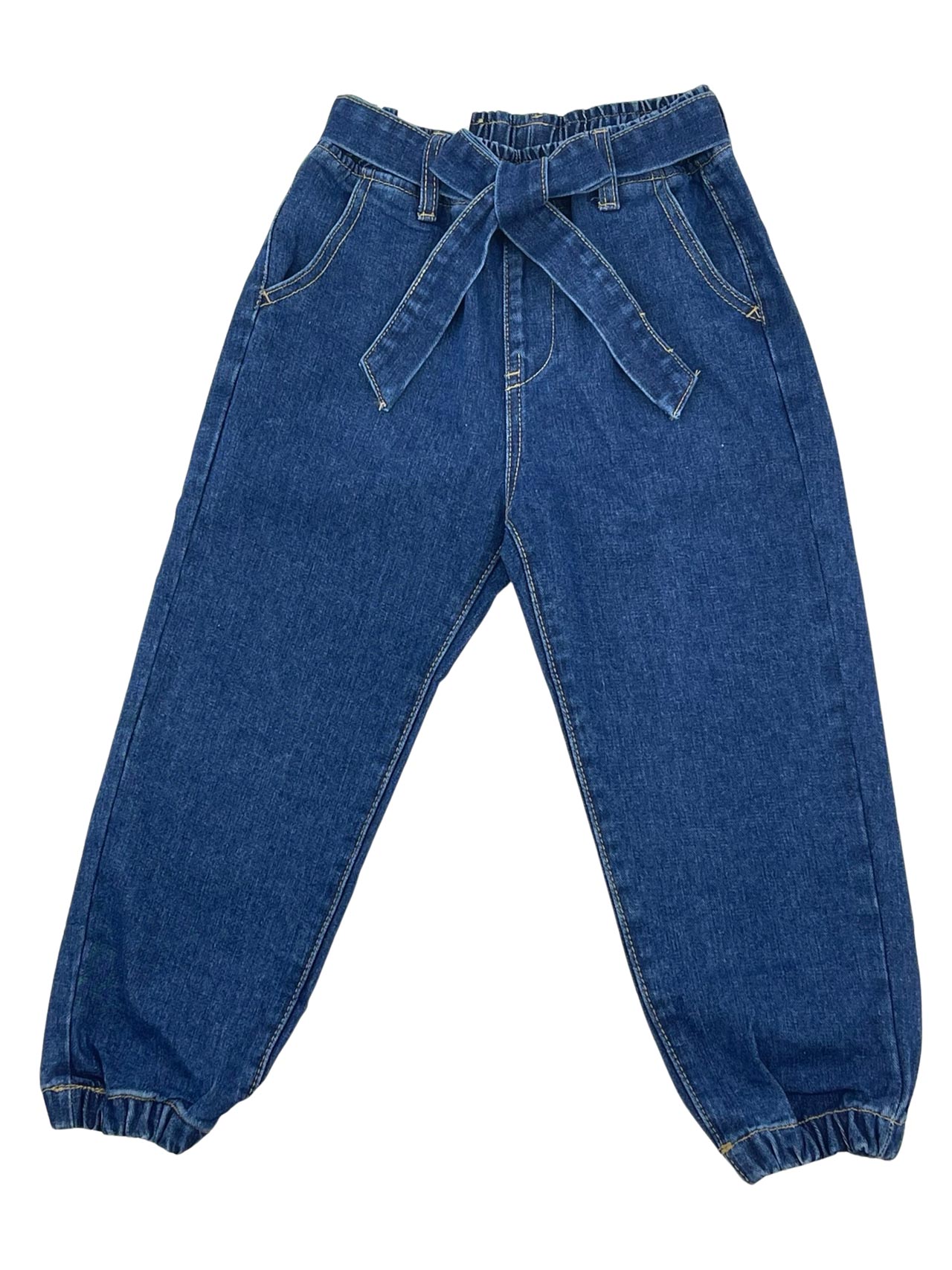 Girl's jeans with elastic waistband code GB9348 front view
