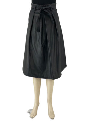 Leatherette skirt with pleats code 9896