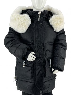 Short girl jacket with fixed hood code NF5359