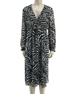Crochet zebra dress with lurex code 90582