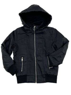Boy's leather jacket with hood code HM6225