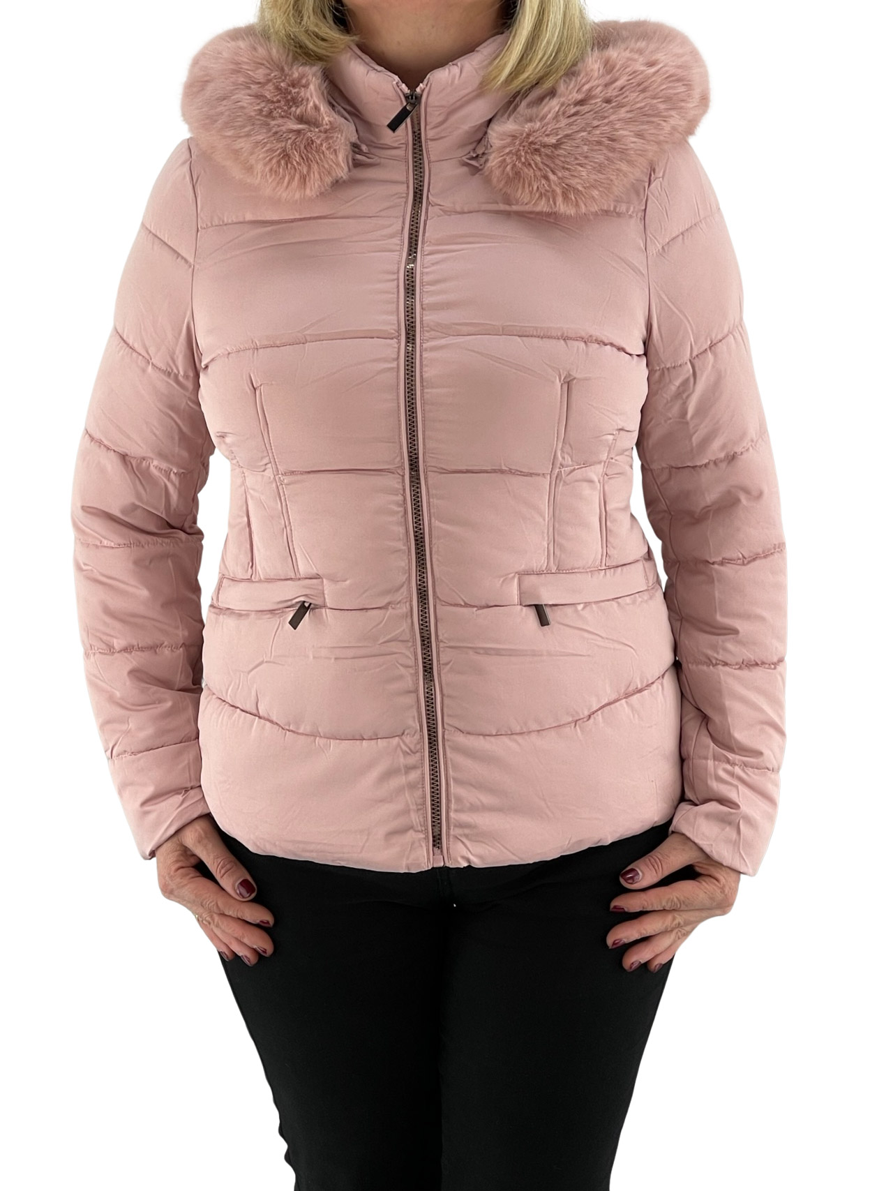 Women's short jacket with fur code A2817
