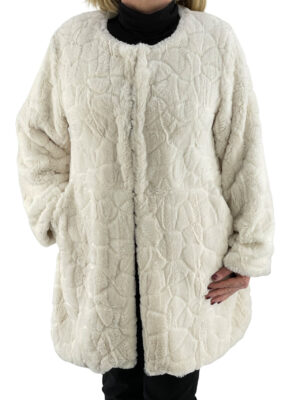 Fur coat with stripes code 38953