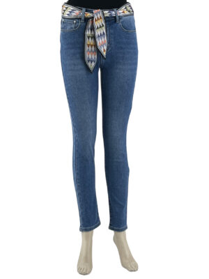 Women's jeans with scarf belt code GF1081