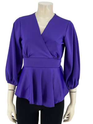 Women's satin cropped blouse 19430