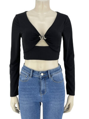 Women's crop top with V and opening code 26765