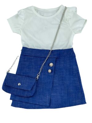 Girl's dress with short sleeve code 8558