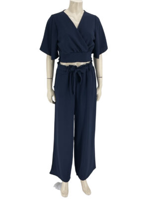 Set women's trousers-blouse monochrome code 17830